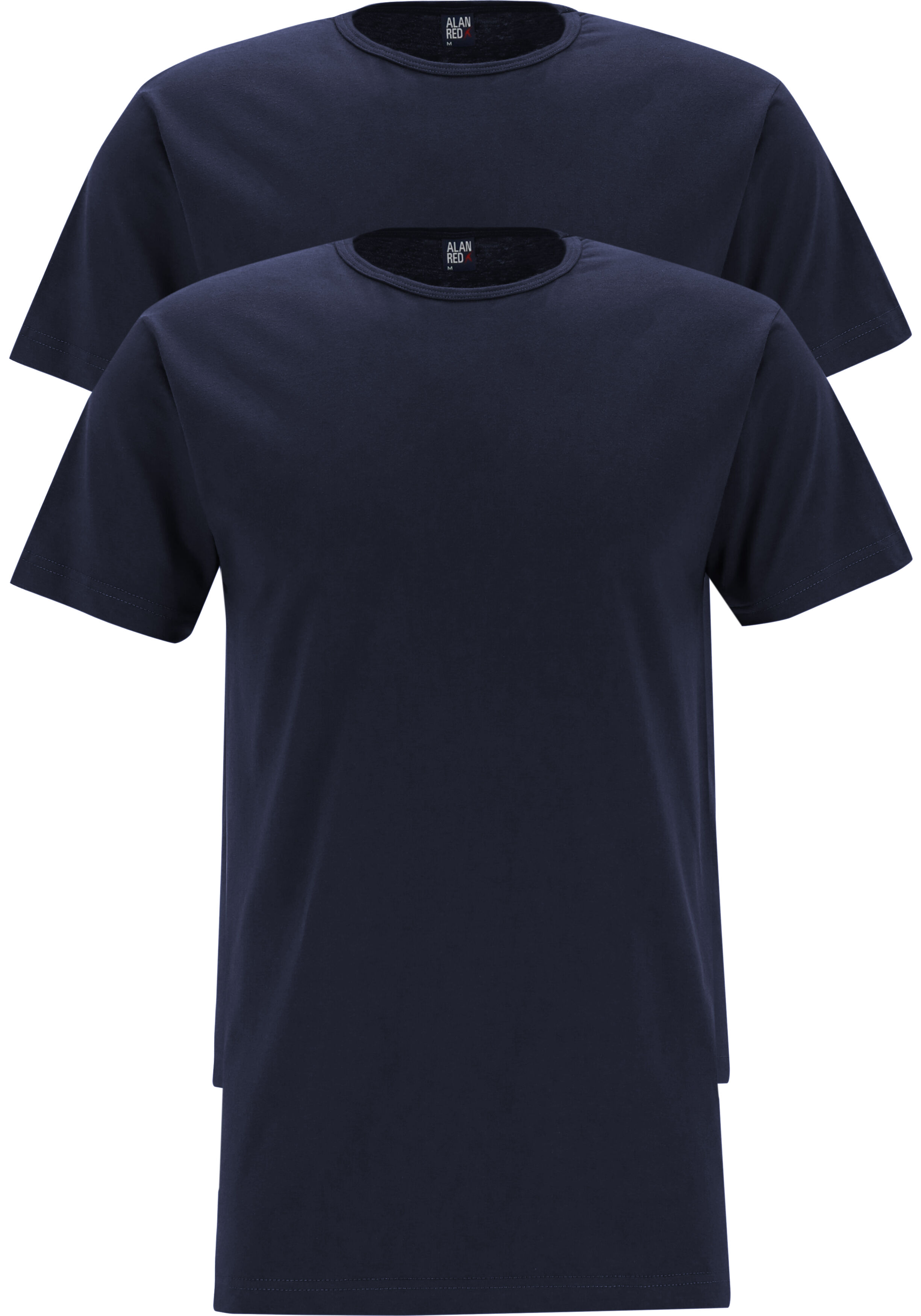 ALAN RED T-shirts Derby (2-pack), O-hals, donker blauw 